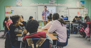 children in classroom