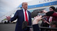 President Donald Trump stepped onto Scottish soil and opened up an attack on European windmills and migration policy. He brushed off questions about the Jeffrey Epstein case