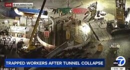 Tunnel collapse leaves more than two dozen trapped underground in Wilmington, Los Angeles