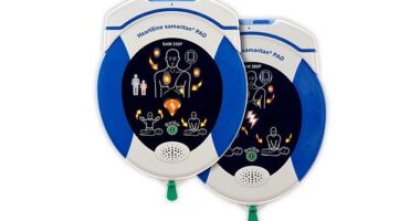 Some of the public access defibrillators from Stryker have been urgently recalled (pictured)