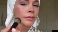 Victoria Beckham continued to put on a brave face on Tuesday as she plugged a new product from her beauty brand amid her bitter ongoing family feud