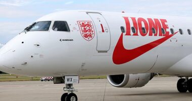 Victorious Lionesses land back in the UK as fans flock to see their Euros heroes ahead of trip to Downing Street - despite being told to STAY AWAY