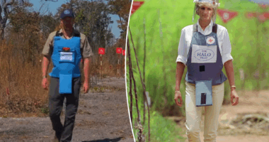Watch Prince Harry recreate Princess Diana's shocking landmine walk
