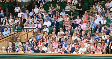 1. Sir David Suchet 2. Ben Whishaw 3. Lord and Lady Vallance of Balham 4. Cherie Blair 5. Emma Hayes 6. Ellie Goulding 7. Bjorn Borg 8. Fiona Shaw 9. Rob Brydon 10. Jonathan Edwards 11. Annabel Croft 12. Julia Gillard 13. Stephen Fry and Jo Crocker