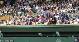 Wimbledon's Royal Box was awash with decorated athletes on Saturday, with Paralympians and Olympians joining a member of the 1966 World Cup squad