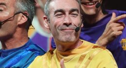 Yellow Wiggle Greg Page (pictured) has taken a playful dig at pop star Justin Timberlake