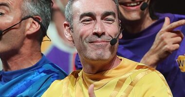 Yellow Wiggle Greg Page (pictured) has taken a playful dig at pop star Justin Timberlake