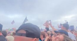 Zara McDermott and Louis Tomlinson have left some fans in hysterics after a clip of their kooky PDA from last weekend's Glastonbury festival was posted to TikTok