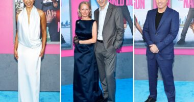 ‘The Naked Gun’ NYC Premiere: Pamela Anderson, Liam Neeson, Seth MacFarlane, Liza Koshy and more