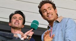 Wrexham's Hollywood owners Ryan Reynolds and Rob McElhenney jet in to cheer on their club's first Championship home game of the season against West Brom