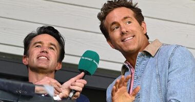 Wrexham's Hollywood owners Ryan Reynolds and Rob McElhenney jet in to cheer on their club's first Championship home game of the season against West Brom