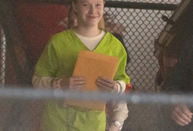 Angel-faced teen Sarah Grace Patrick, who stands accused of killing her mom and stepdad, walked into the Carroll County Superior Courthouse, appearing carefree with a big smile planted across her face