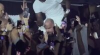 Akon slapped his security guard on the head in front of fans during a performance this week in Russia