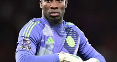 Andre Onana has been named on the bench for Manchester United against Fulham