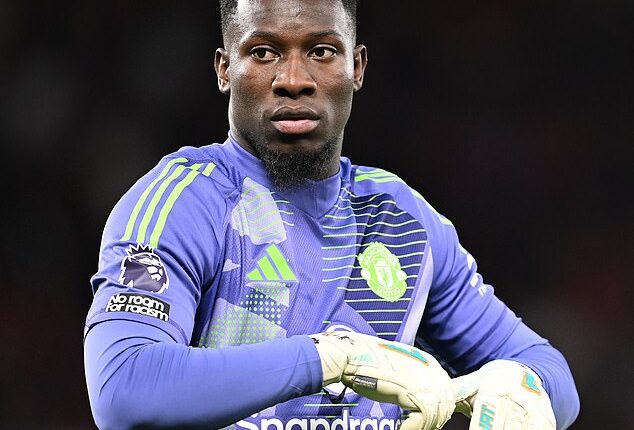 Andre Onana has been named on the bench for Manchester United against Fulham