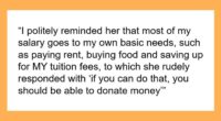 Appalling Aunt Loses It After Nephew Says There’s No Way In Hell He’s Paying Cousin’s College Fees