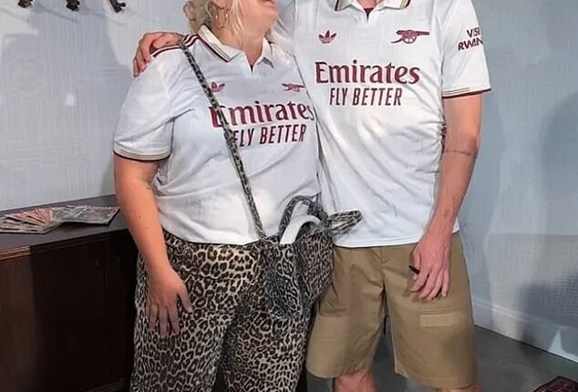 Body positive influencer and model Felicity Hayward posed for a photo with Arsenal star Declan Rice at a launch event for the Adidas Arsenal third kit last week - and the image quickly went viral 'for all the wrong reasons'