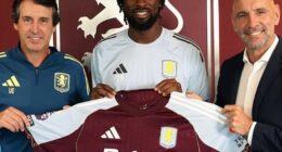 Aston Villa have completed the signing of Evann Guessand from Nice for around £28million