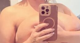 Sophie Willan put on a very racy display as she stripped completely nude to show off her growing baby bump on Instagram on Tuesday