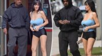 Bianca Censori wears plunging tank top, hot pants for movie date with Kanye West