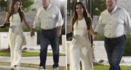 Bill Belichick and Jordon Hudson hold hands during dinner date after run-in with his ex