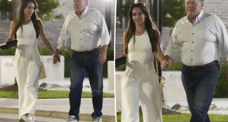 Bill Belichick and Jordon Hudson hold hands during dinner date after run-in with his ex