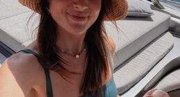 Binky Felstead flaunted her washboard abs in a bikini as she enjoyed a lavish trip to France with partner Max Darnton