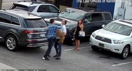 The CEO of TC BioPharm, filed a lawsuit on Monday, accusing Uber of gross negligence after one of its drivers - a Russian national in the U.S. illegally - headbutted and punched him outside a downtown Charleston restaurant in April (pictured)