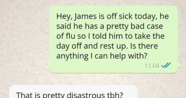 A manager's shocking response to an employee calling in sick has gone viral, with thousands of workers blasting the attitude as 'disrespectful' and 'a terrible look for any business'