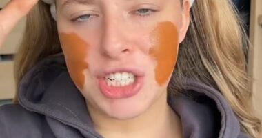 Chloe Cotterell (pictured) revealed on TikTok that one of her 10 bridesmaids asked to try on a white dress during a special shopping trip she had organised ahead of her big day