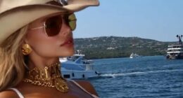 Brooks Nader, 28, poked fun of a recent X-rated wardrobe malfunction she suffered during a ritzy yacht trip as she share footage from the getaway to her Instagram over the weekend