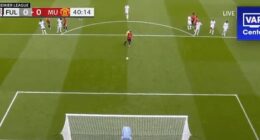 Manchester United captain Bruno Fernandes collided with the referee before his penalty
