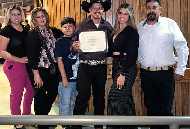 Adela Magan¿a (second from left) lost her arm after a freak accident on a mini golf course where her family (pictured with her) was celebrating her son's birthday