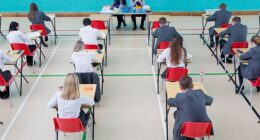 After revising long and hard for their exam over the past couple of months, British teenagers have finally received their GCSE results today (stock image)