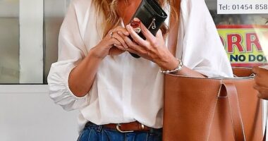 Cat Deeley removed her wedding ring as she stepped out in London amid her shock split from husband Patrick Kielty on Monday