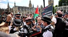 Palestine Action supporters have swarmed London's Parliament Square as hundreds of police officers have begun carrying out arrests