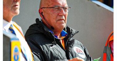 Shrewsbury Town fan Alan Cork served as fourth official during Saturday's game with Bromley