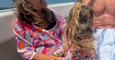 Chris Pratt, 46, and his wife Katherine Schwarzenegger, 35, enjoyed some fun in the sun in recent days when they visited his mother-in-law Maria Shriver, 69, and her family. Katherine shared photos from their vacation on Cape Cod on Friday