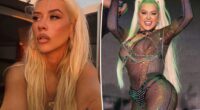 Christina Aguilera rocks red-hot swimsuit after dismissing Ozempic rumors