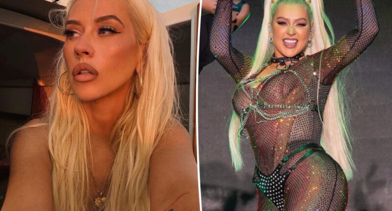 Christina Aguilera rocks red-hot swimsuit after dismissing Ozempic rumors
