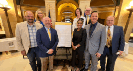 Supporters of Cornerstone Standard Coalition of States in Minnesota capitol building