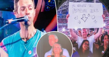 Coldplay's Chris Martin pokes fun at Astronomer CEO kiss cam scandal during proposal at his concert