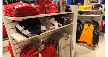 A viral photo shared Friday pictured the inside a store called AMERICA!, revealing shelves stocked with Trump-branded pens, dolls, mints, masks and other pro-MAGA Donald Trump gear