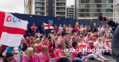 Cops Issue Protest BAN After Local Mothers Demonstration Outside Migrant Hotel.