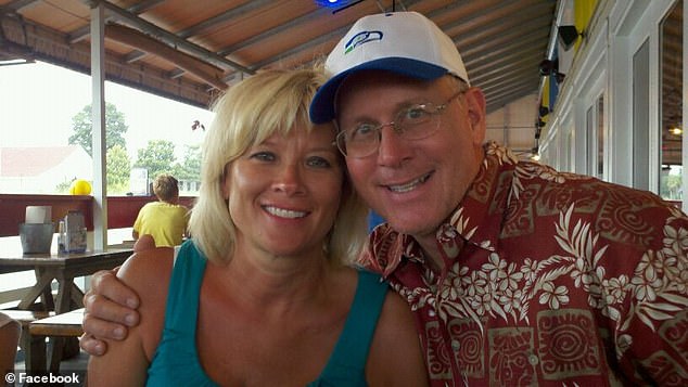 Holly Hatcher, 62, (left) was murdered just before midnight on August 8. Her husband Michael Hatcher, 65, (right) was injured in the attack but managed to shoot her killer dead
