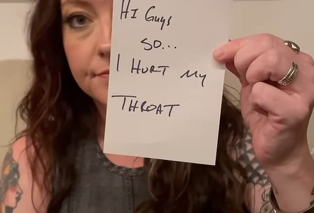 Country singer Ashley McBryde announced that she damaged her vocal chords