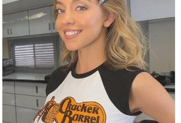 Social media users believe the fate of Cracker Barrel rests in Sydney Sweeney's hands. On X, this mocked up photo of her ¿ which appears to have been created using AI ¿ has also gone viral