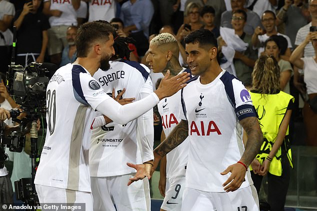 Cristian Romero led from the front despite Tottenham's defeat by PSG in the UEFA Super Cup