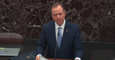 Adam Schiff reading articles of impeachment.