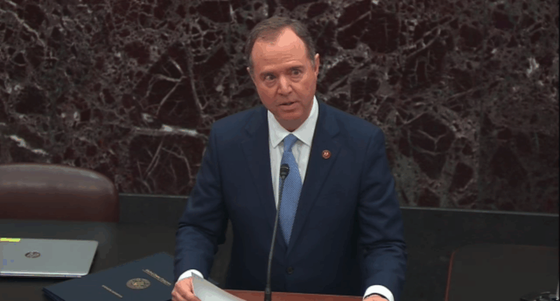 Adam Schiff reading articles of impeachment.